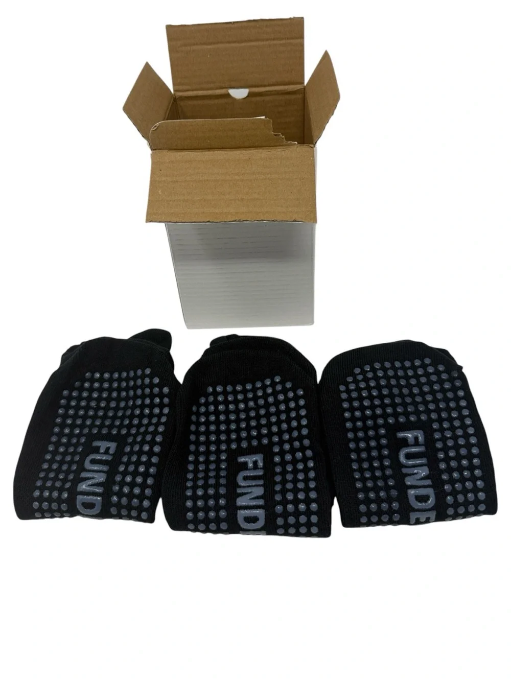 3 Pair Fundency Black No-Show Soft & Comfortable Grip/Yoga Socks